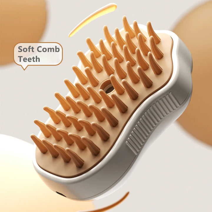 cat steam brush with soft comb teeth