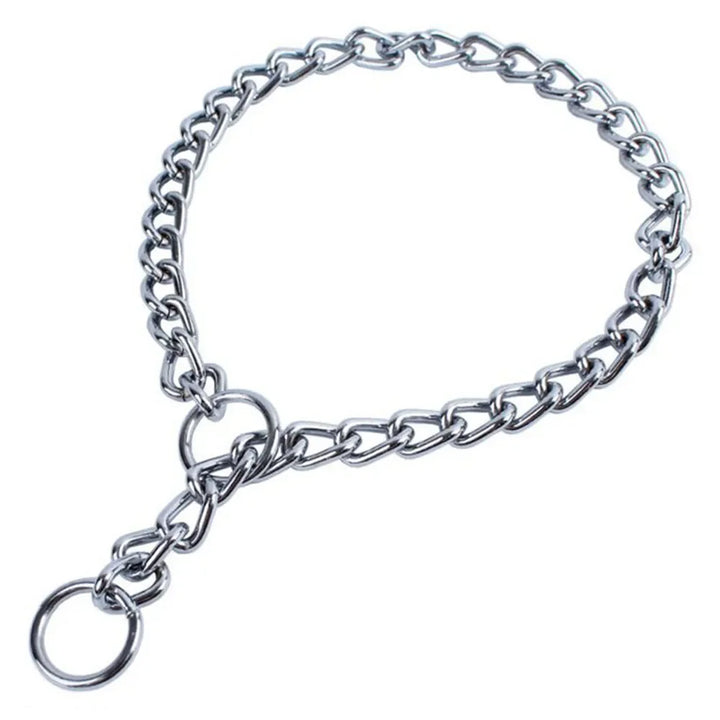 Metal dog chain collar