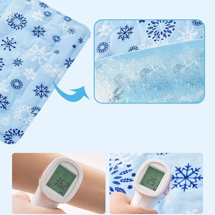 Frozen-themed pet cooling pad