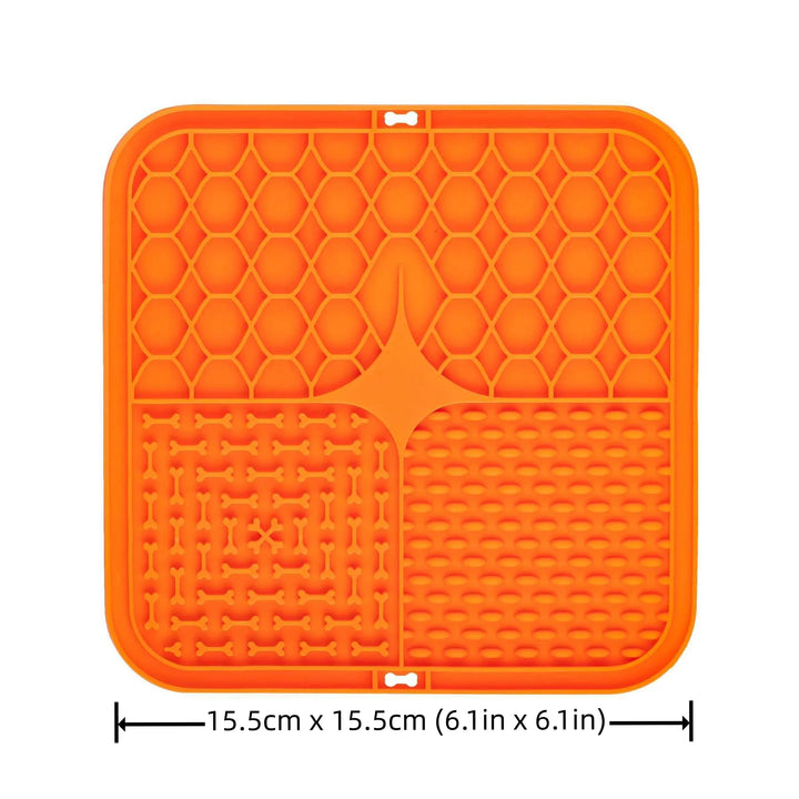 Orange cat and dog licking mat measurements