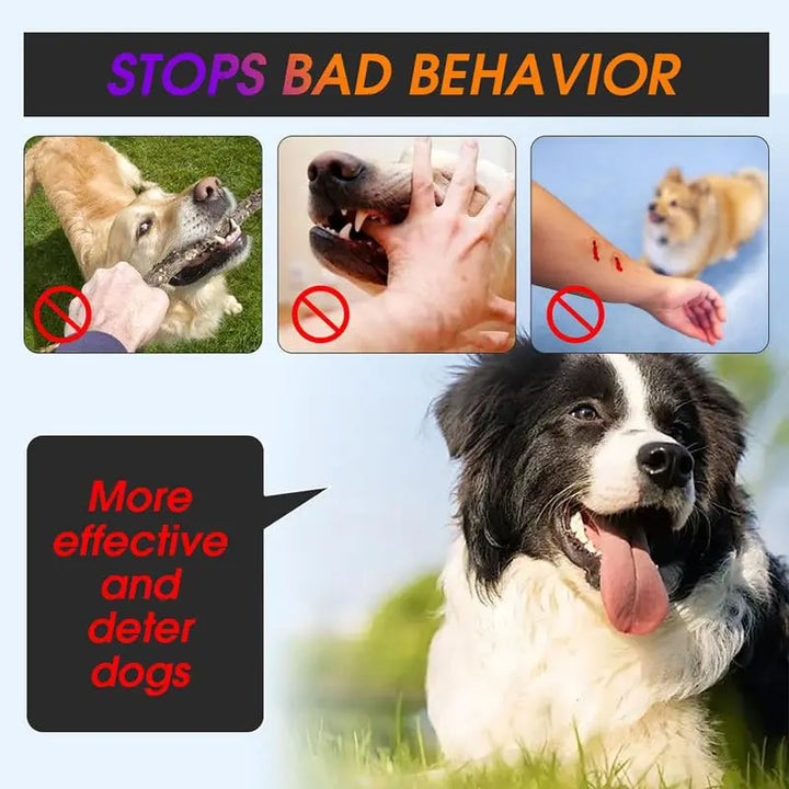 Dog training device to stop bad behavior