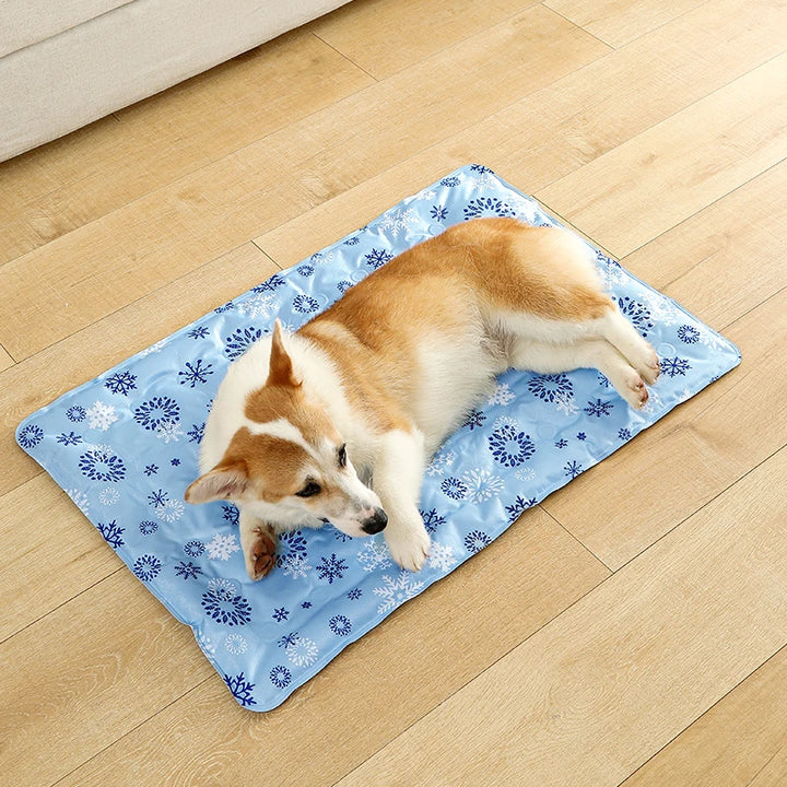 Dog lying on a Pet Cooling Mat