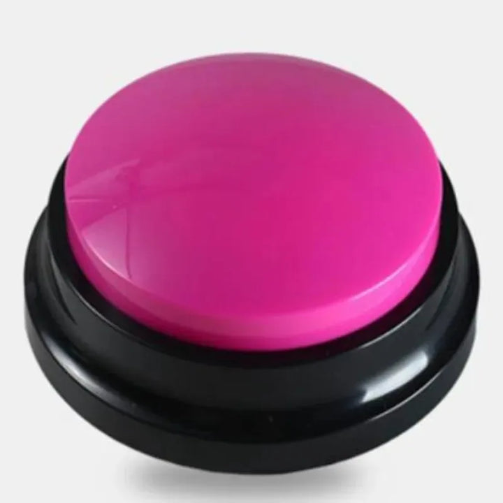 Pink dog communication button