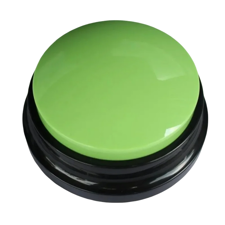 Green dog communication button