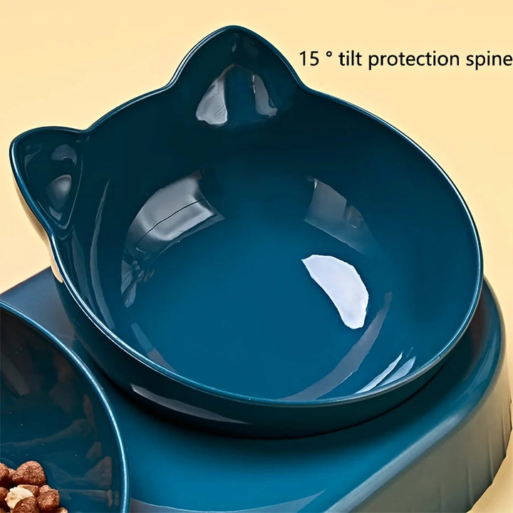 Close up of cat and dog bowl
