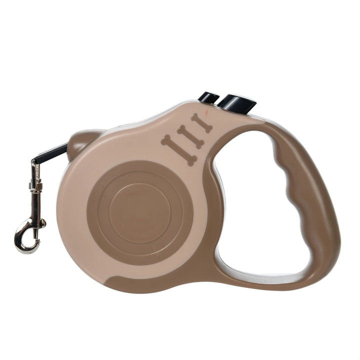 Beige retractable dog leash