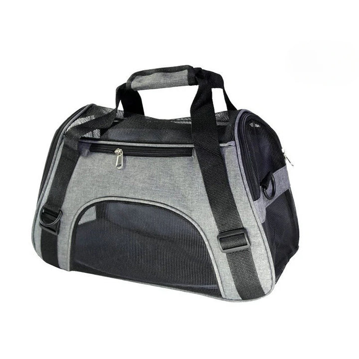 Gray and black dog bag and cat bag