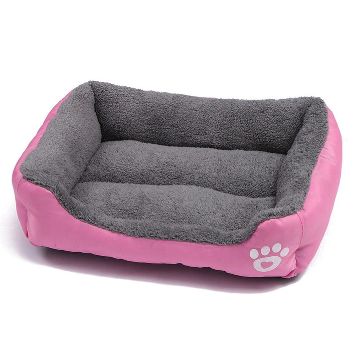 Pink and Gray Large Dog Bed