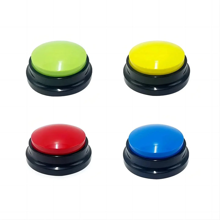 Four colorful Dog Communication Buttons