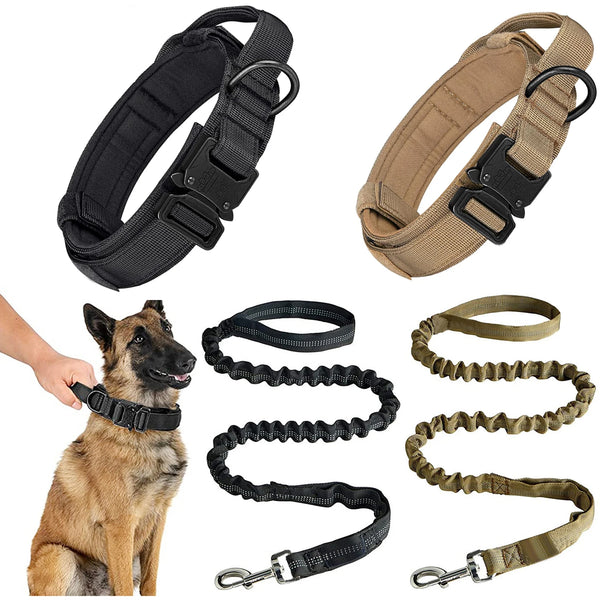 Tactical Dog Collar & Leash Set – Heavy-Duty, Adjustable, Durable