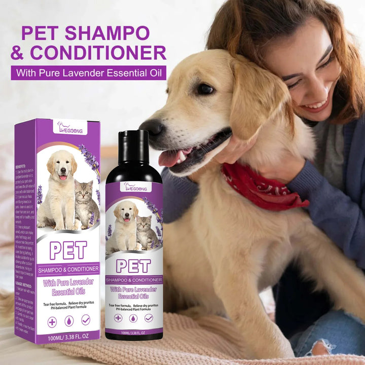 Pet Shampoo with a dog